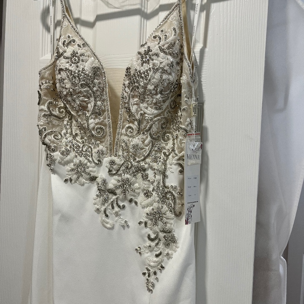 Vienna white rhinestone dress, 8